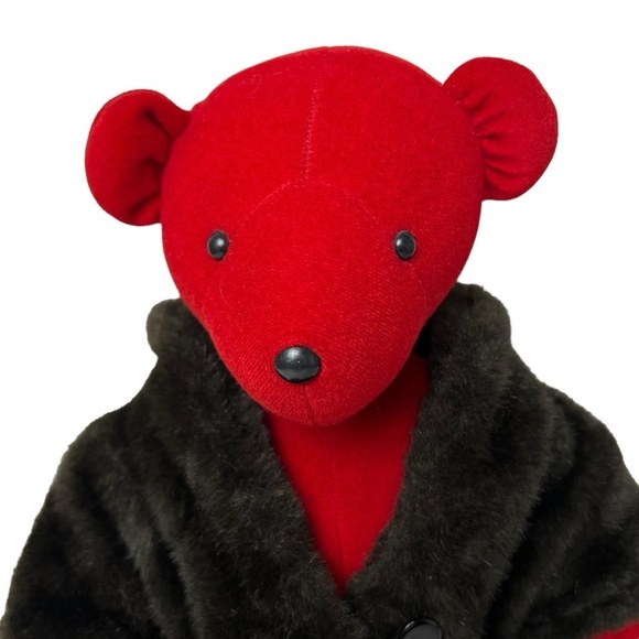 Red Bear 1979 North American Company & 1983 Lauren Bearcall Fur Coat USA Made - Picture 3 of 15